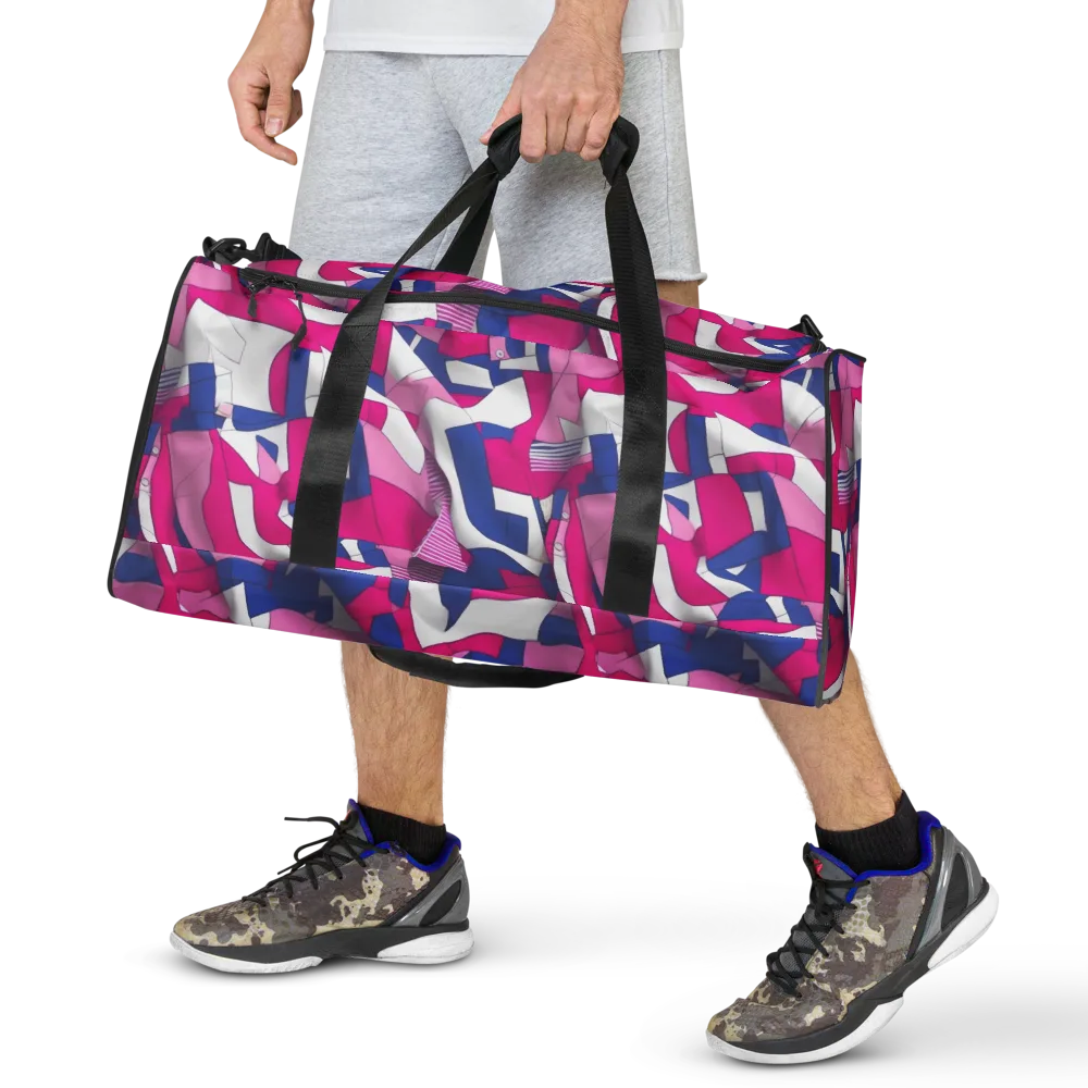 Pink Power Suit on Duffle Bag — Front