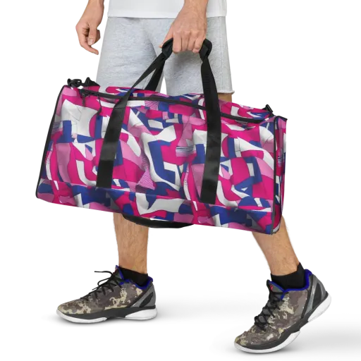 Pink Power Suit on a Duffle Bag