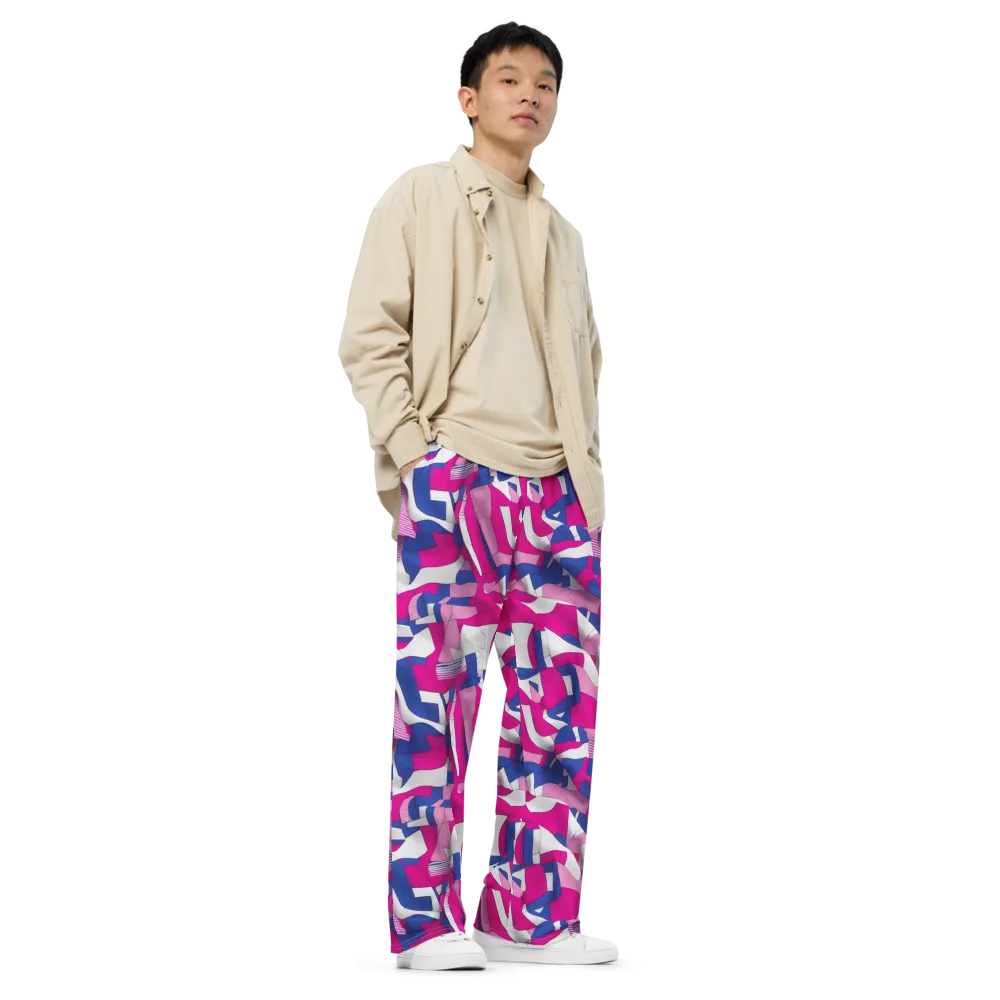 Pink Power Suit on Wide-Leg Pants — Right Front