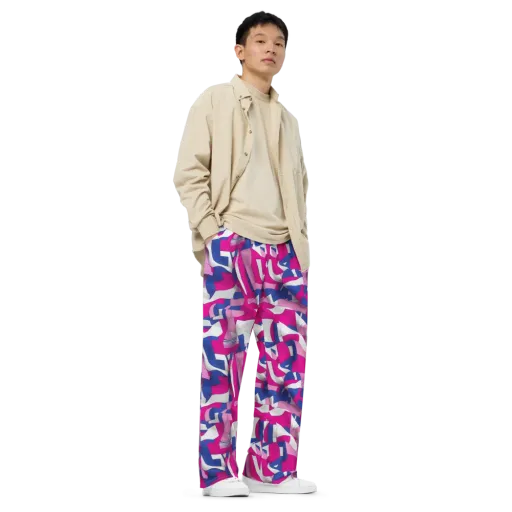 Pink Power Suit on a Wide-Leg Pants
