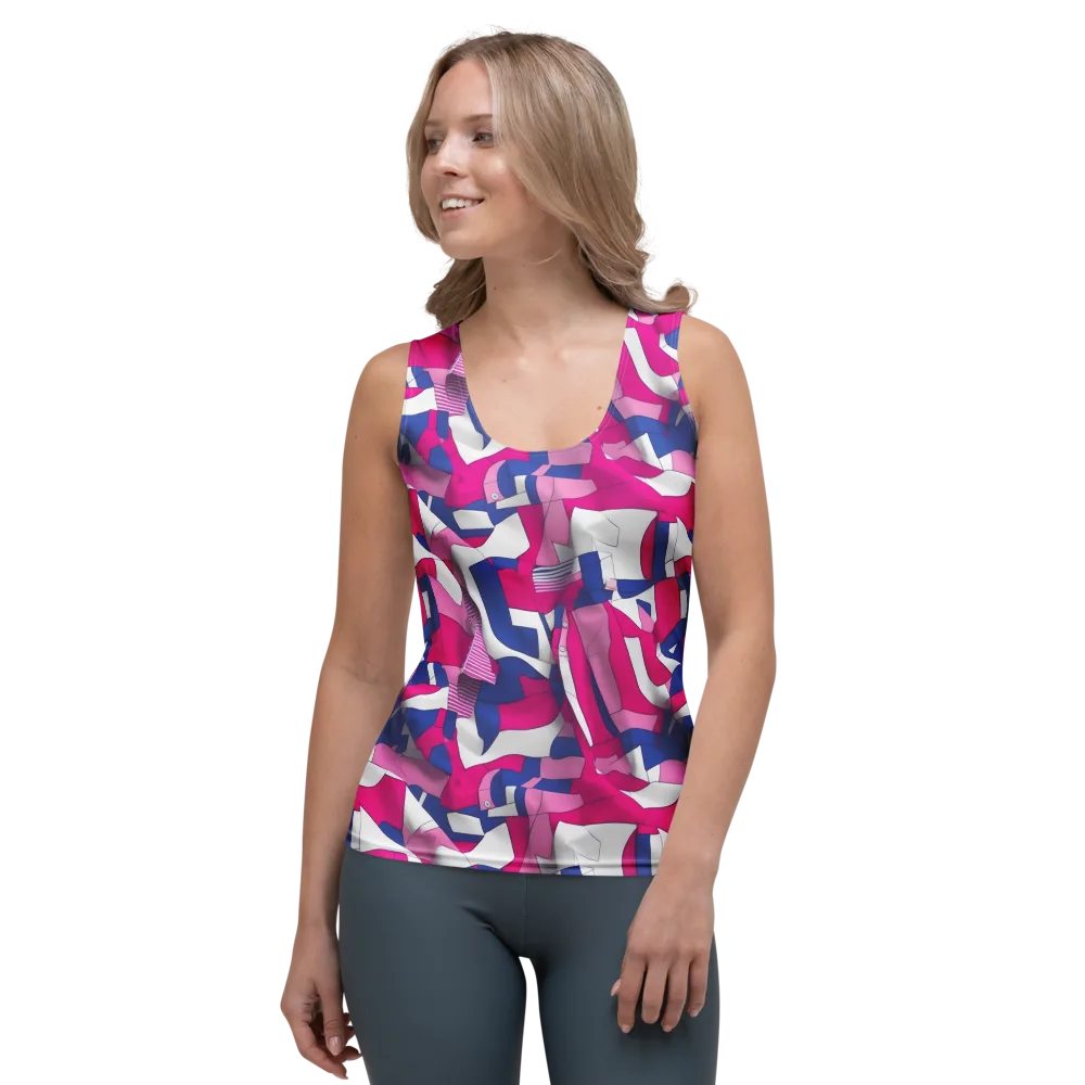 Pink Power Suit on Women's Tank Top — Front