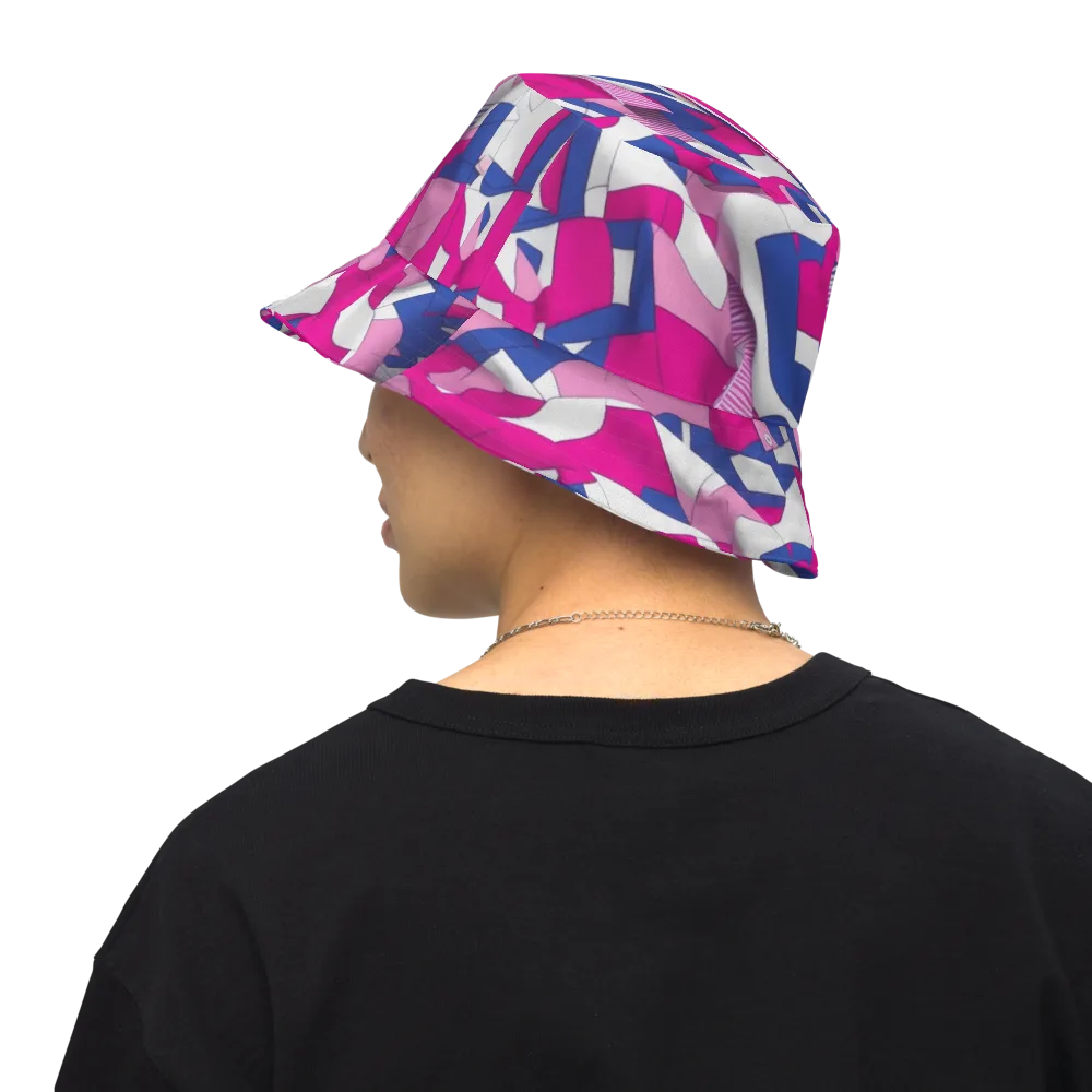 Pink Power Suit on Reversible Bucket Hat — Back Inside