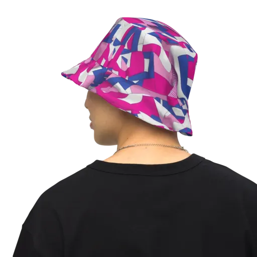 Pink Power Suit on a Reversible Bucket Hat