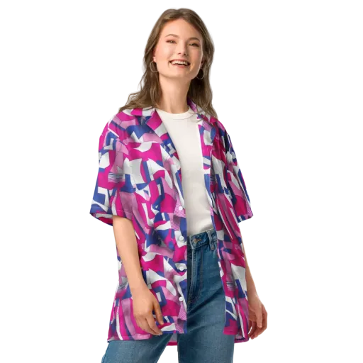 Pink Power Suit on a Button Shirt