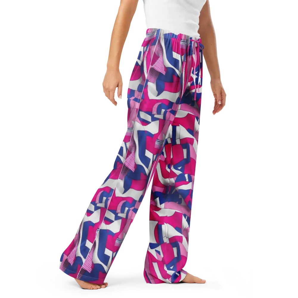Pink Power Suit on Women's Pajama Pants — Right Front