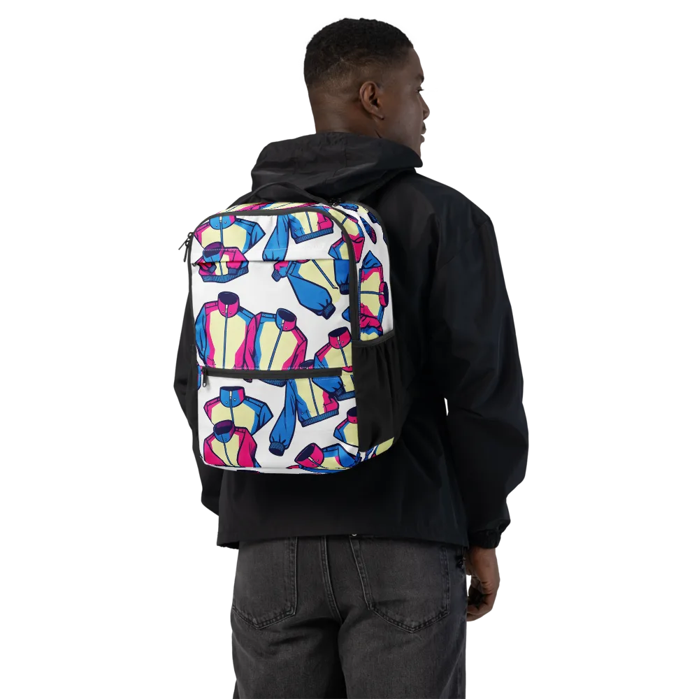 Neon Windbreak on Utility Backpack — Back