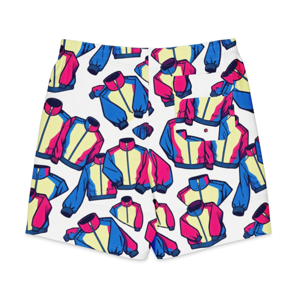 Neon Windbreak on Men's Board Shorts — Back