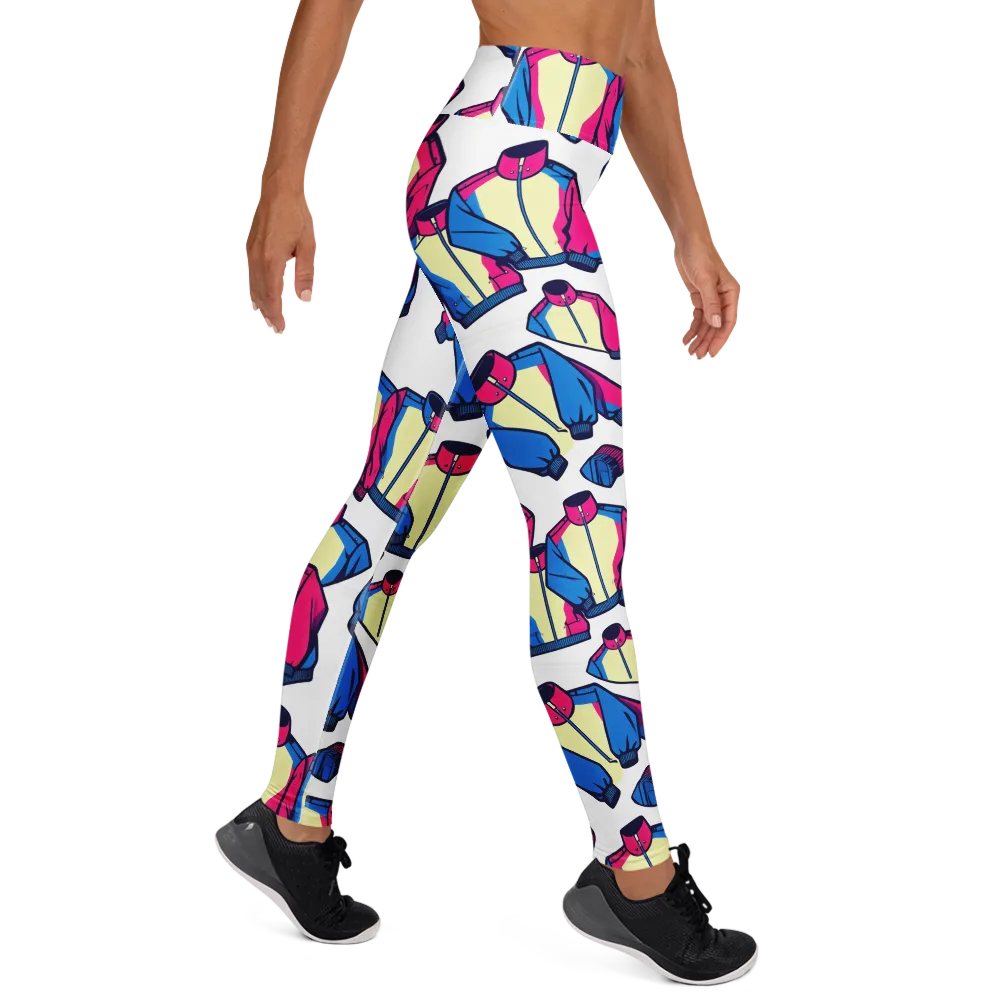 Neon Windbreak on Yoga Leggings — Right