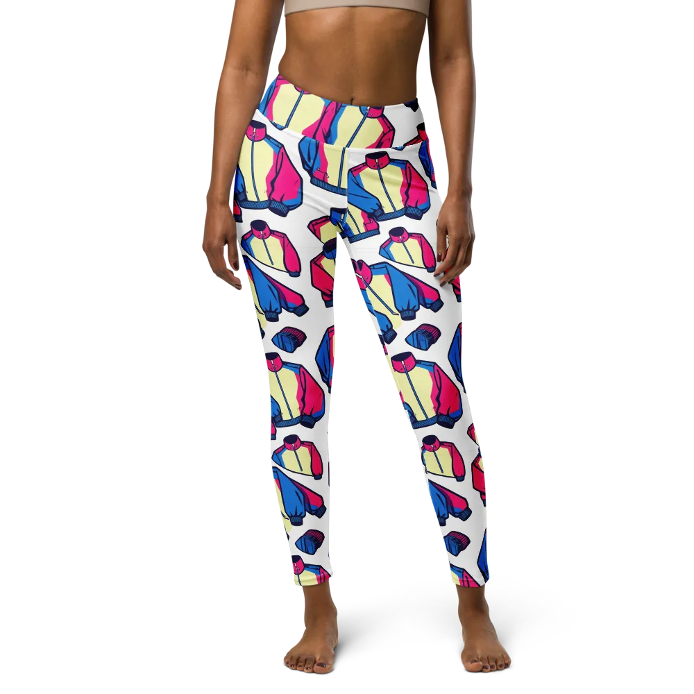 Neon Windbreak on Yoga Leggings — Front