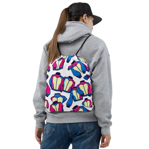 Neon Windbreak on a Drawstring Bag