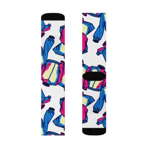Neon Windbreak on a Socks