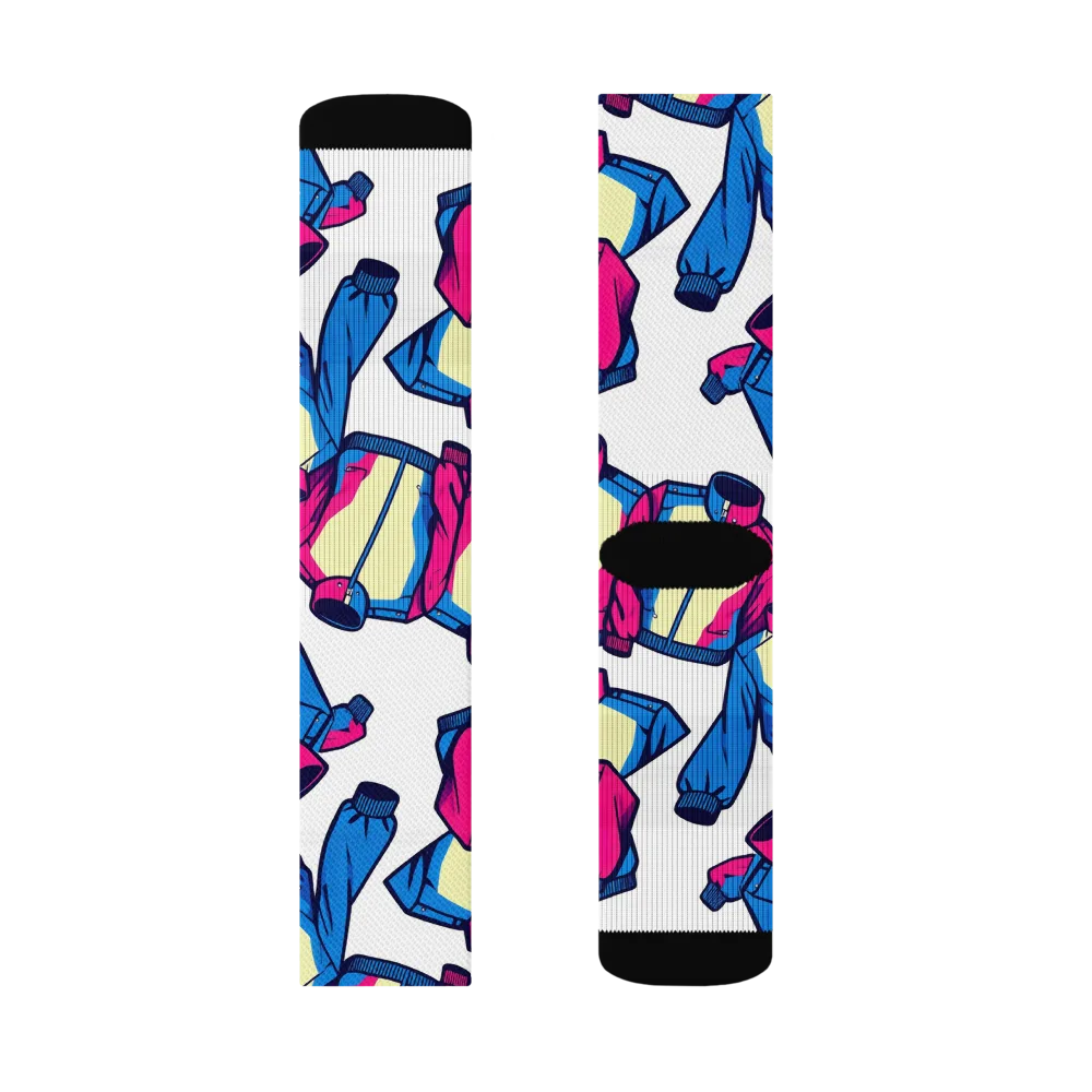 Neon Windbreak on Socks — Right Sock