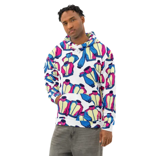 Neon Windbreak on a Cotton Hoodie