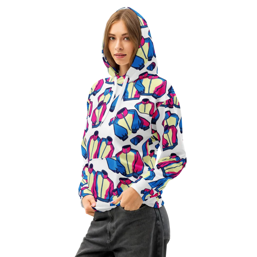 Neon Windbreak on Cotton Hoodie — Left Front