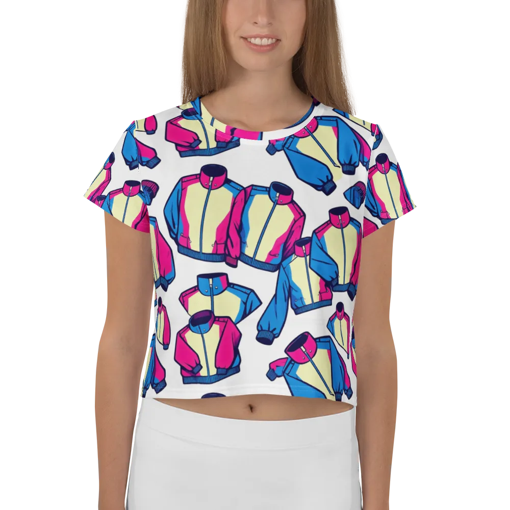 Neon Windbreak on Crop Tee — Front