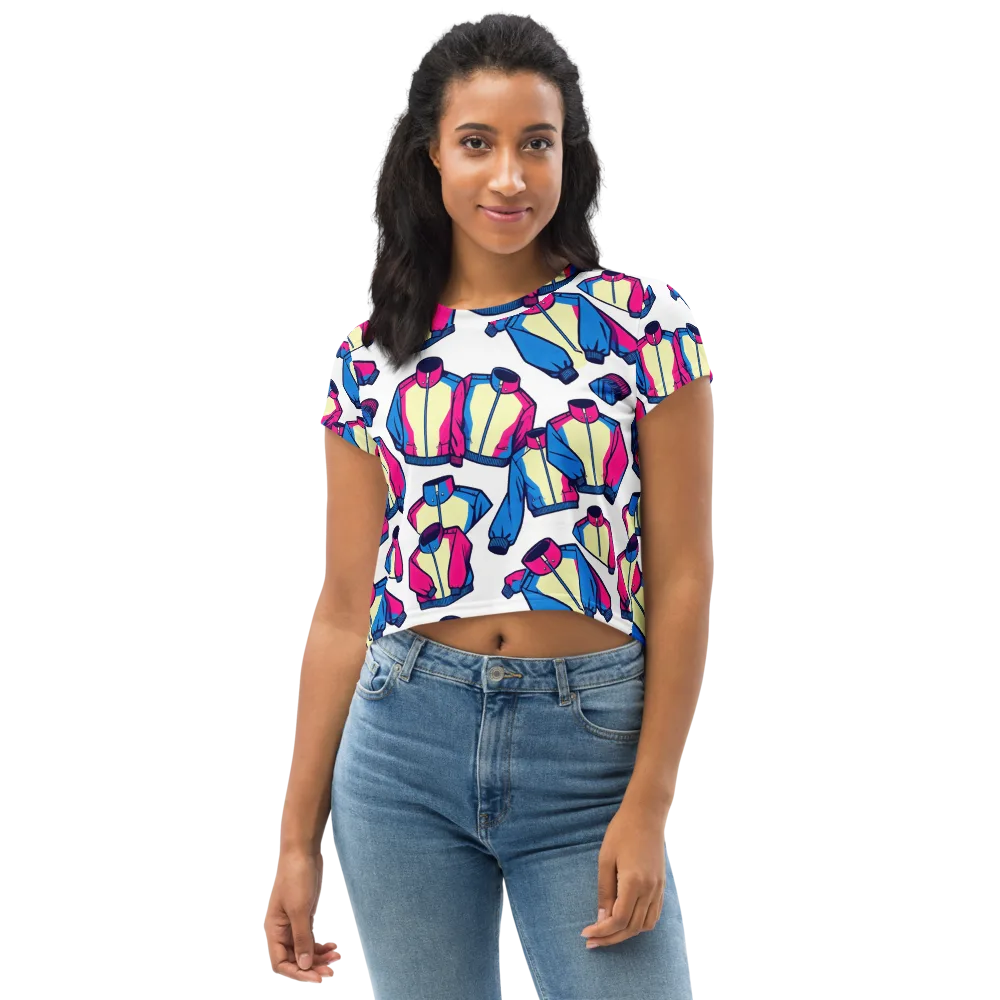 Neon Windbreak on Crop Tee — Front