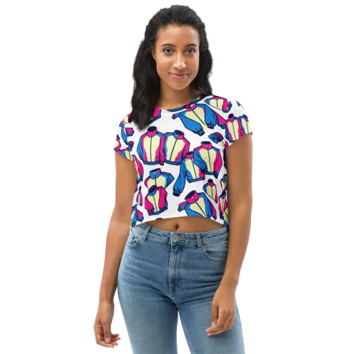 Neon Windbreak on a Crop Tee