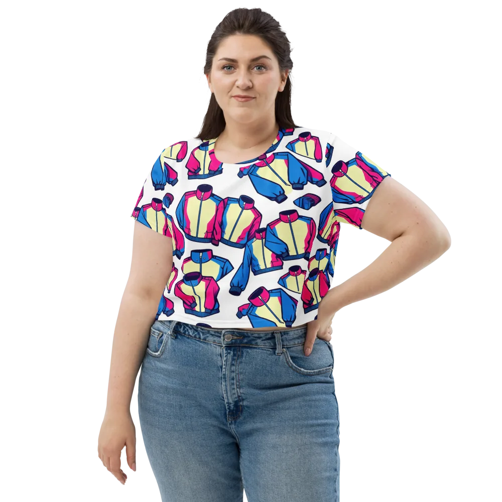 Neon Windbreak on Crop Tee — Front