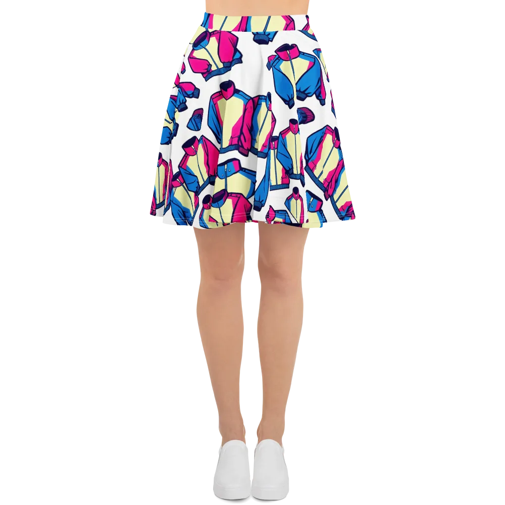 Neon Windbreak on Skater Skirt — Front