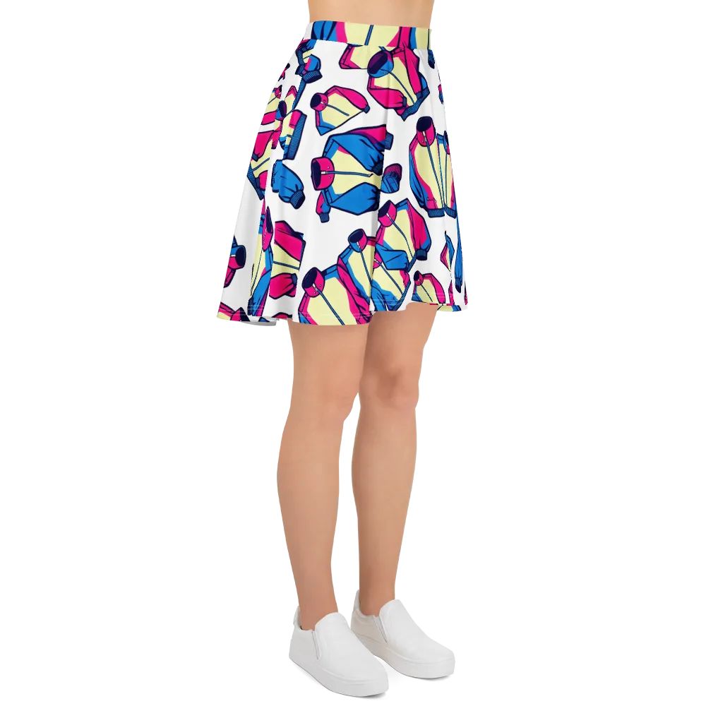 Neon Windbreak on Skater Skirt — Right