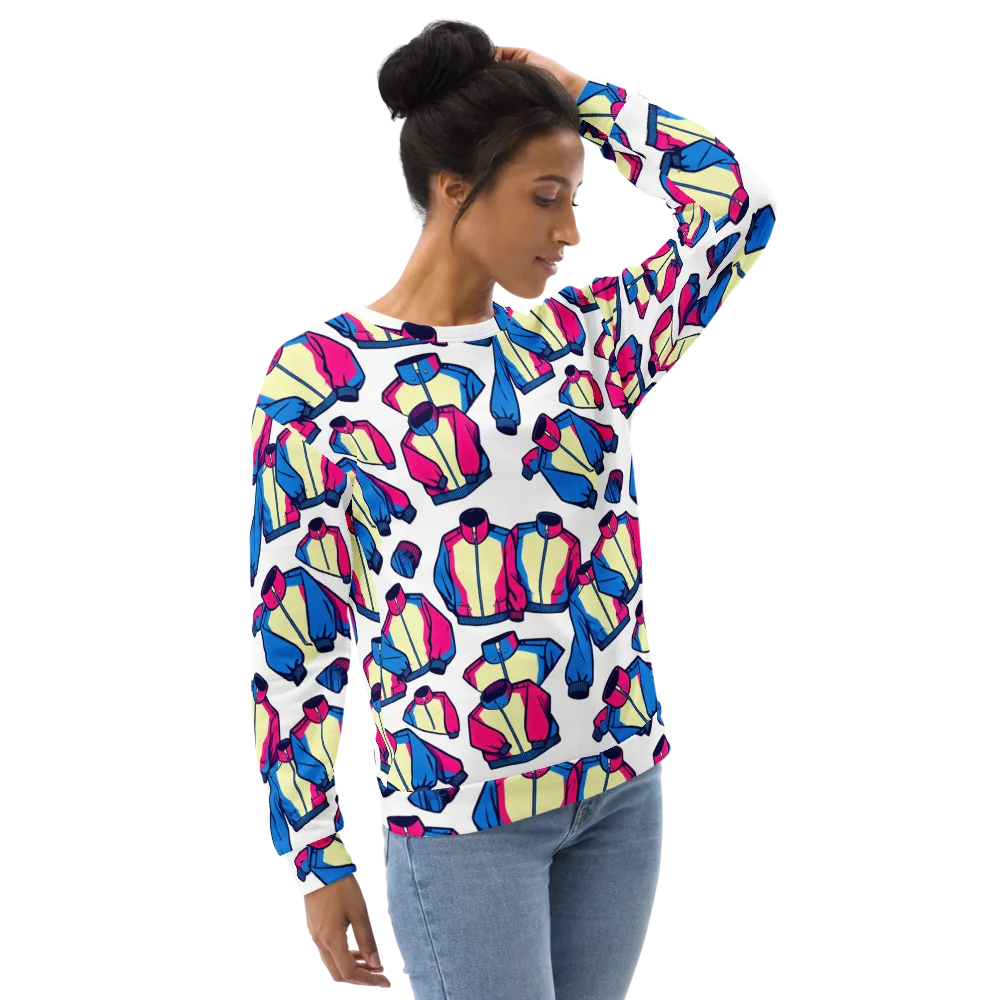 Neon Windbreak on Sweatshirt — Right Front