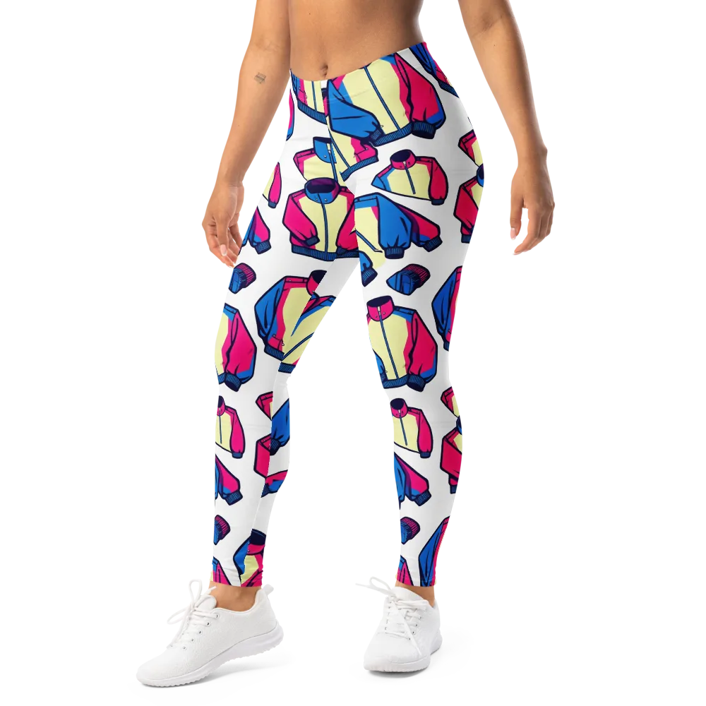 Neon Windbreak on Leggings — Left Front