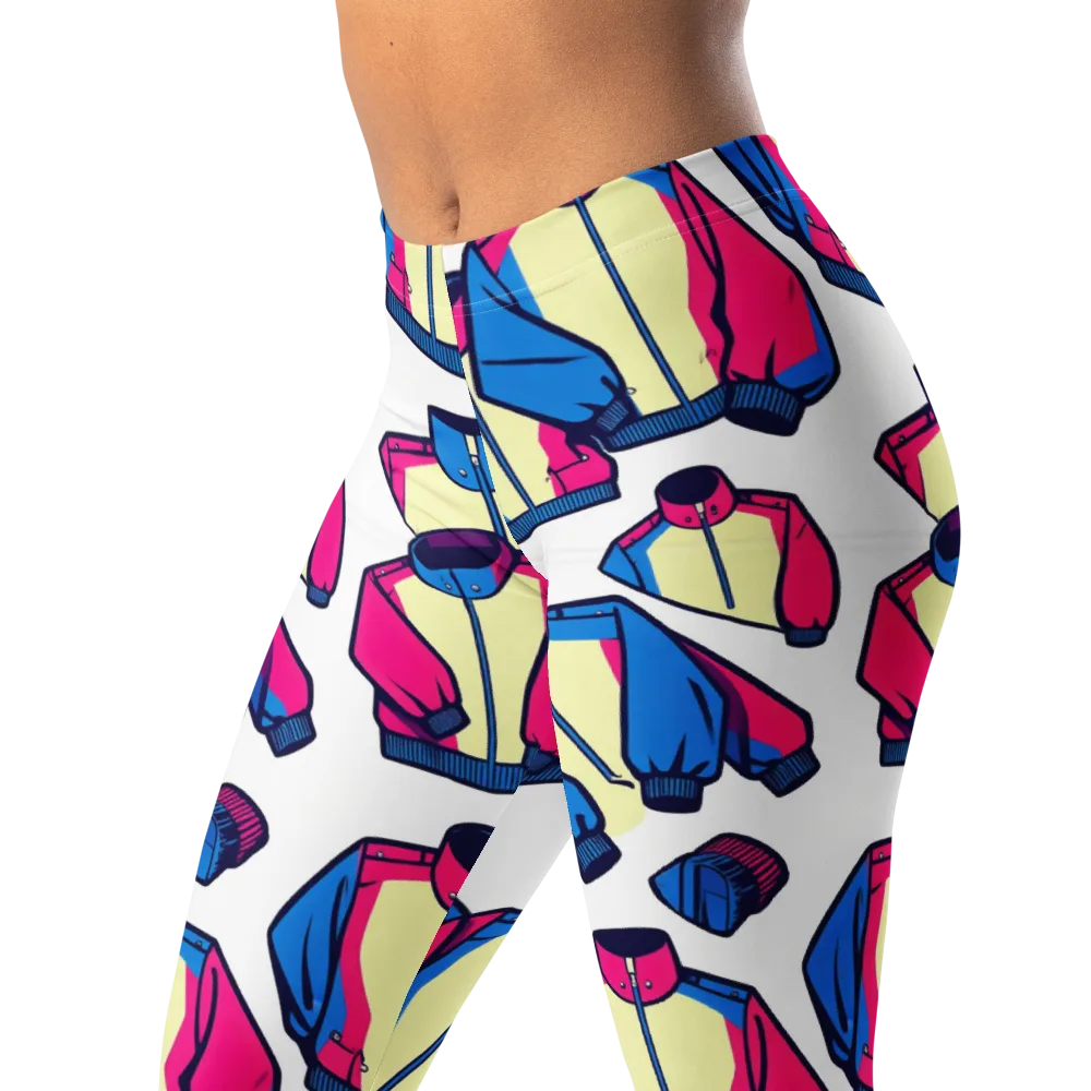 Neon Windbreak on Leggings — Left Front