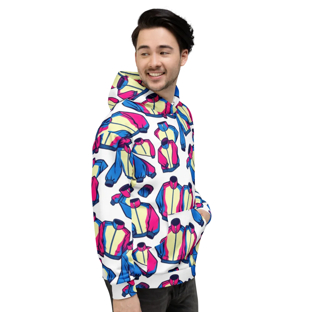 Neon Windbreak on Hoodie — Right