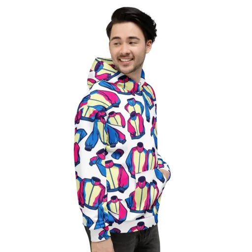 Neon Windbreak on a Hoodie