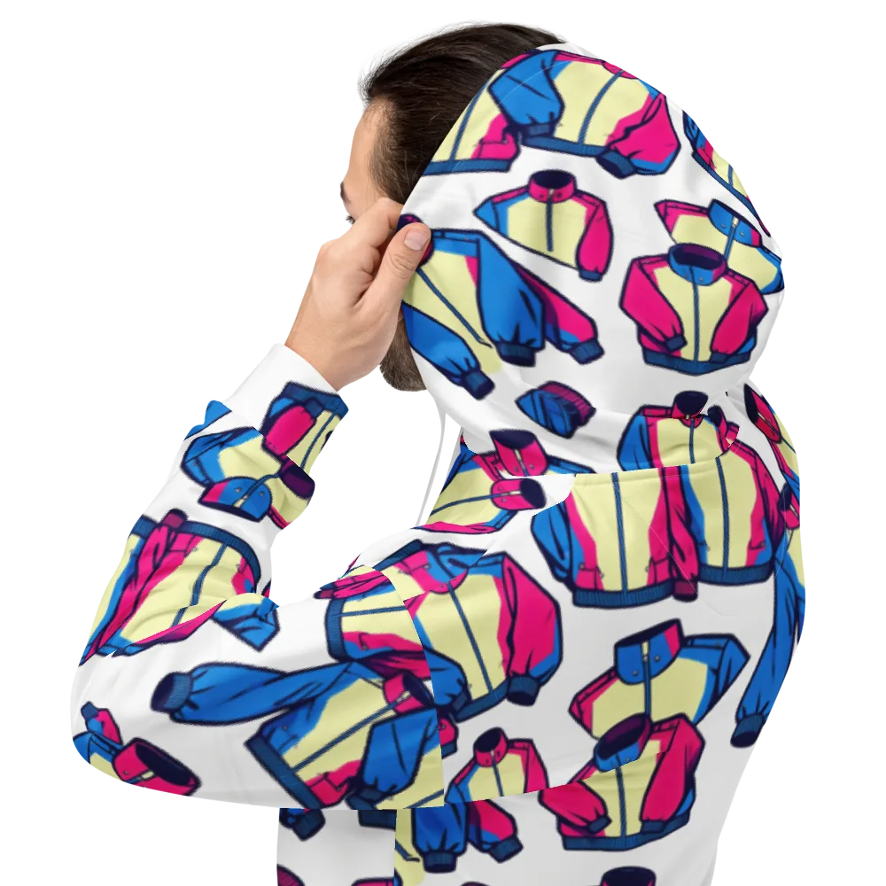 Neon Windbreak on Hoodie — Back
