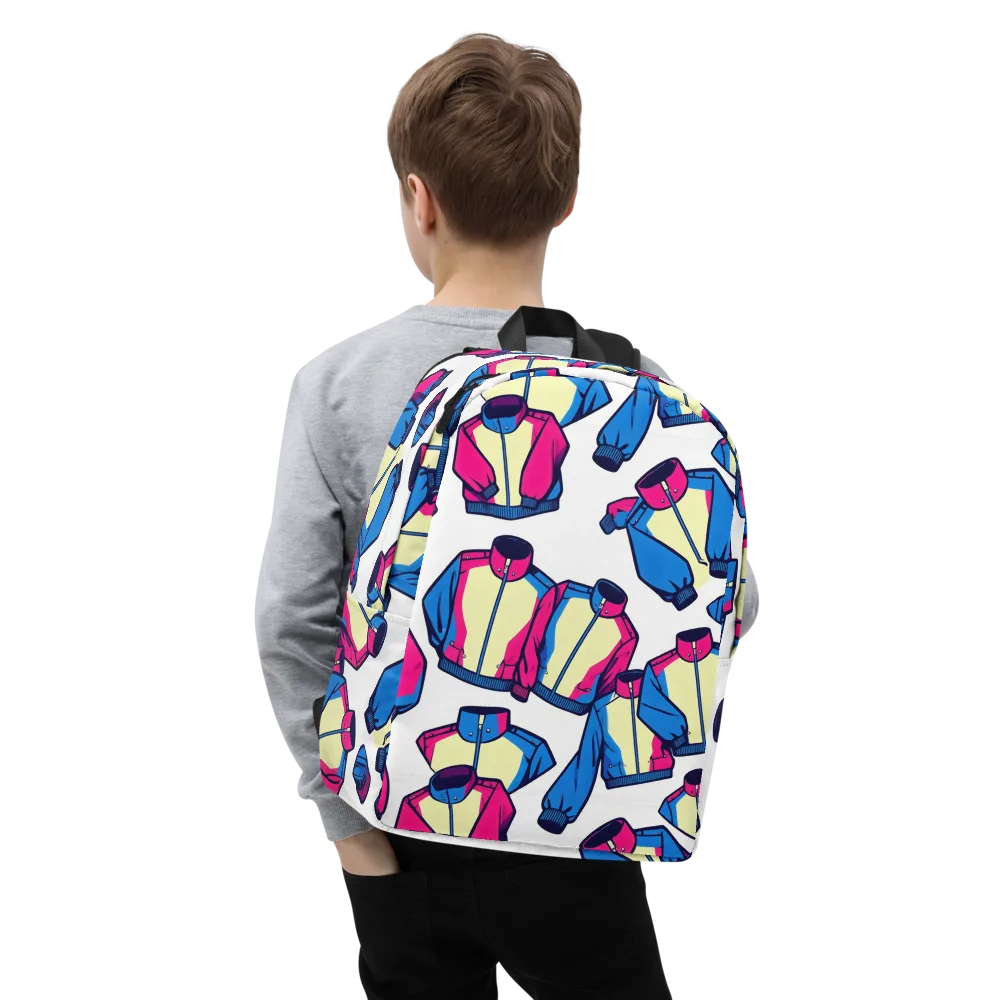 Neon Windbreak on Minimalist Backpack — Zoomed-in