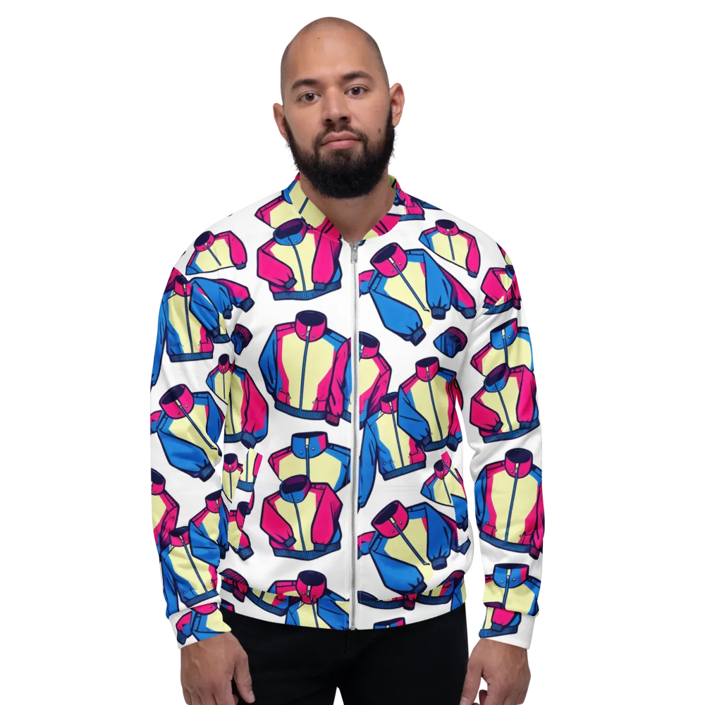 Neon Windbreak on Bomber Jacket — Front
