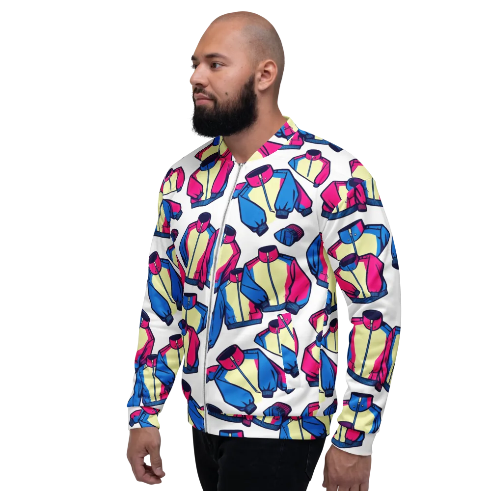 Neon Windbreak on Bomber Jacket — Left