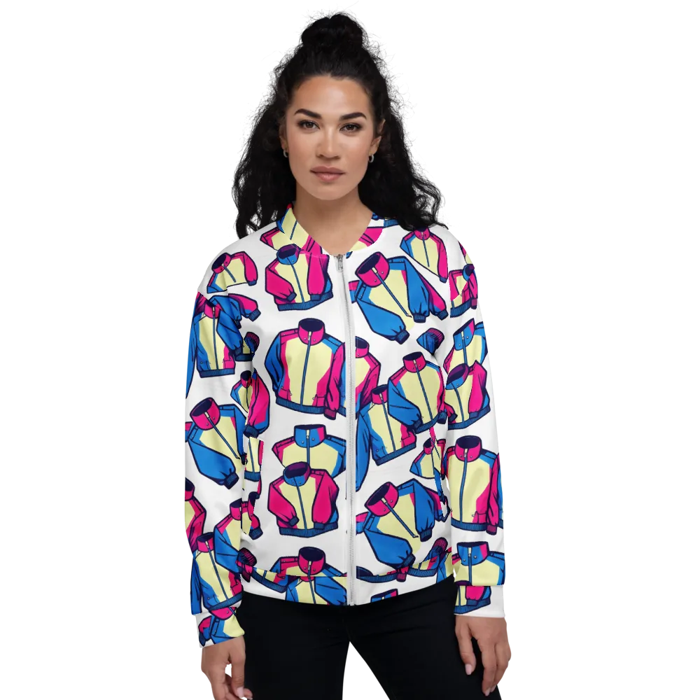 Neon Windbreak on Bomber Jacket — Front