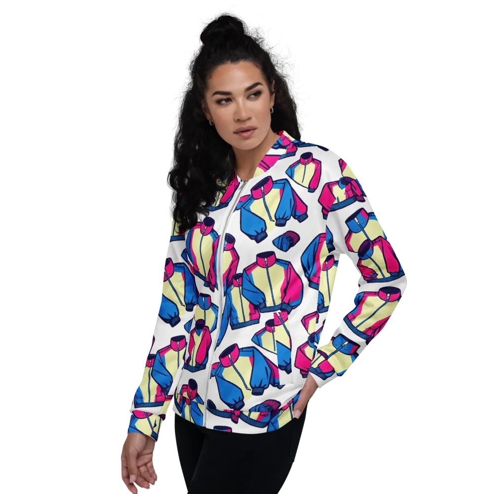 Neon Windbreak on Bomber Jacket — Left