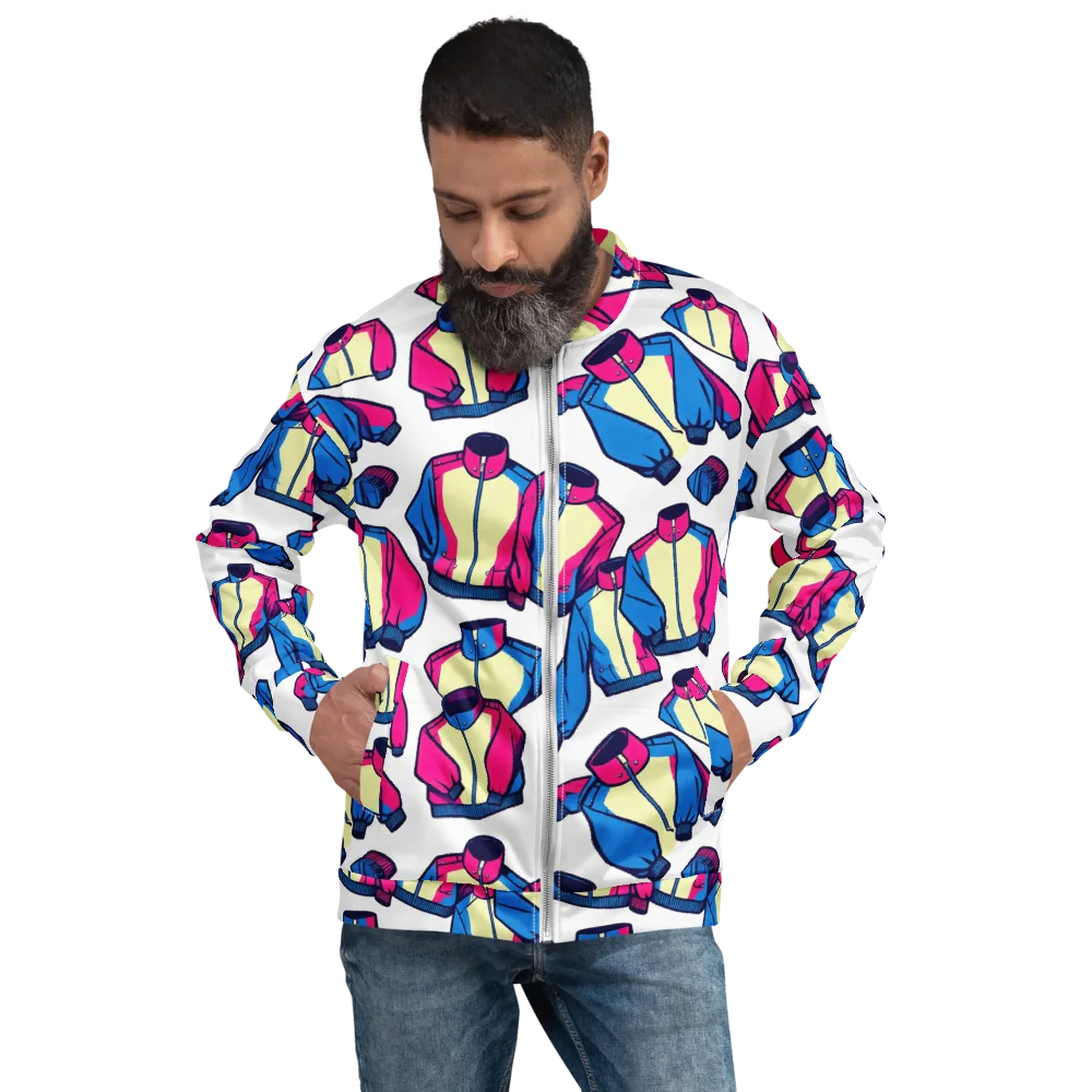 Neon Windbreak on Bomber Jacket — Front