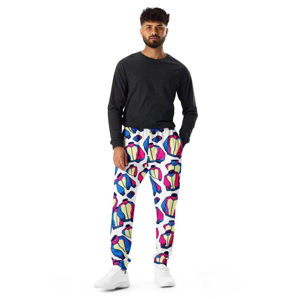 Neon Windbreak on Men's Joggers — Front