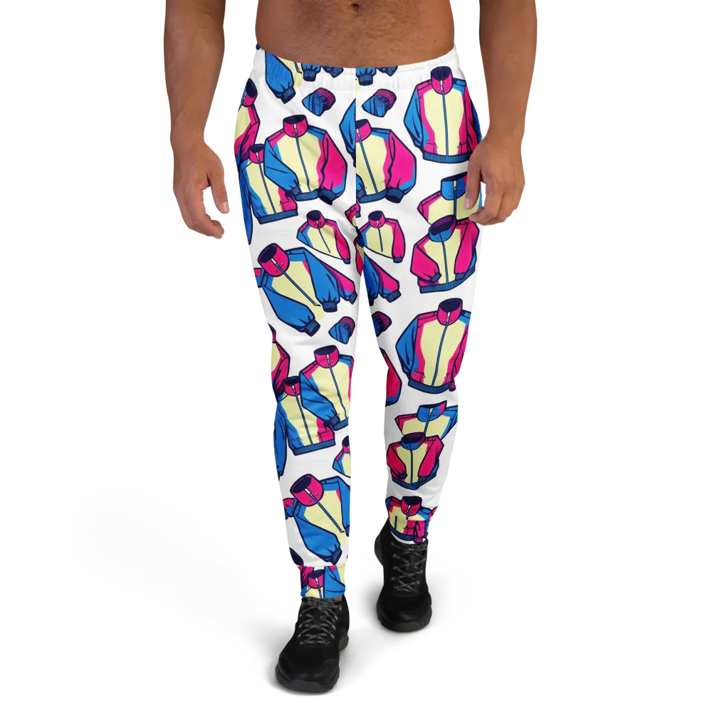 Neon Windbreak on Men's Joggers — Front