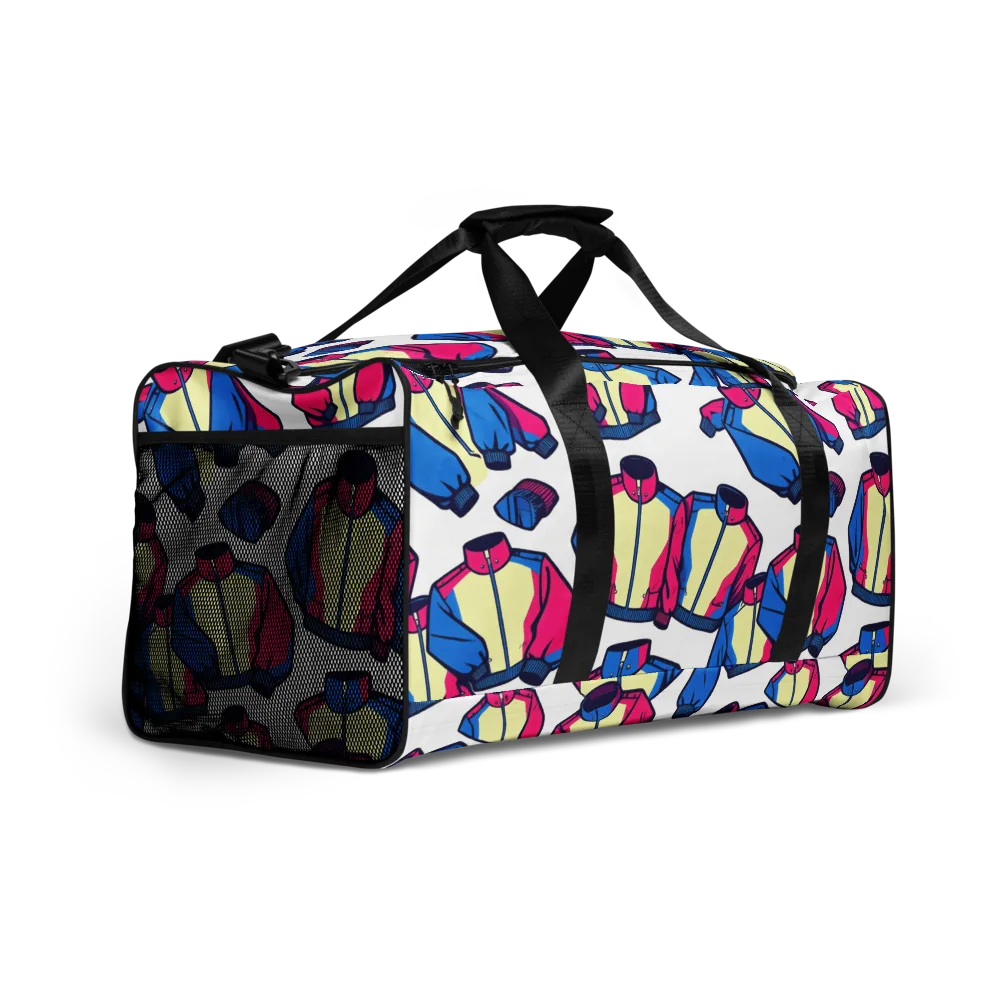 Neon Windbreak on Duffle Bag — Right Front