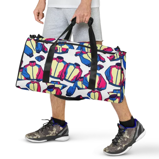 Neon Windbreak on a Duffle Bag