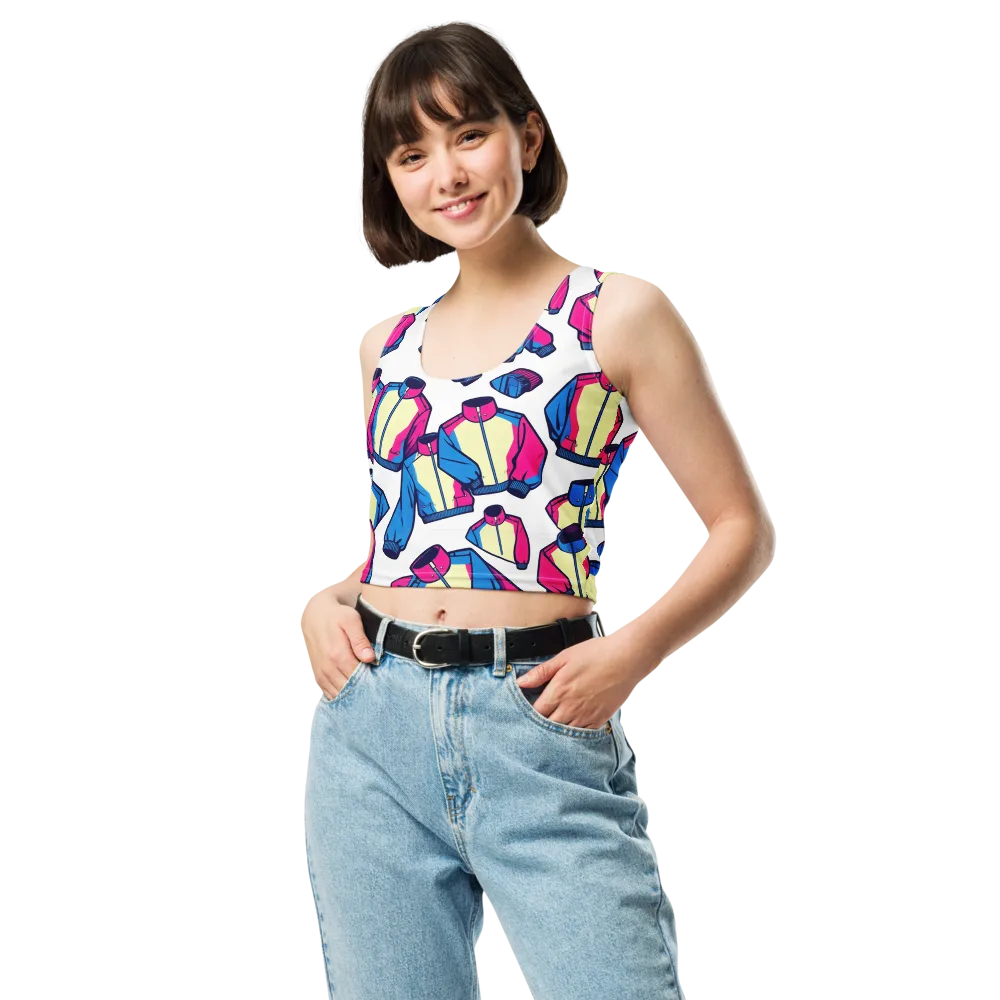 Neon Windbreak on Crop Top — Front