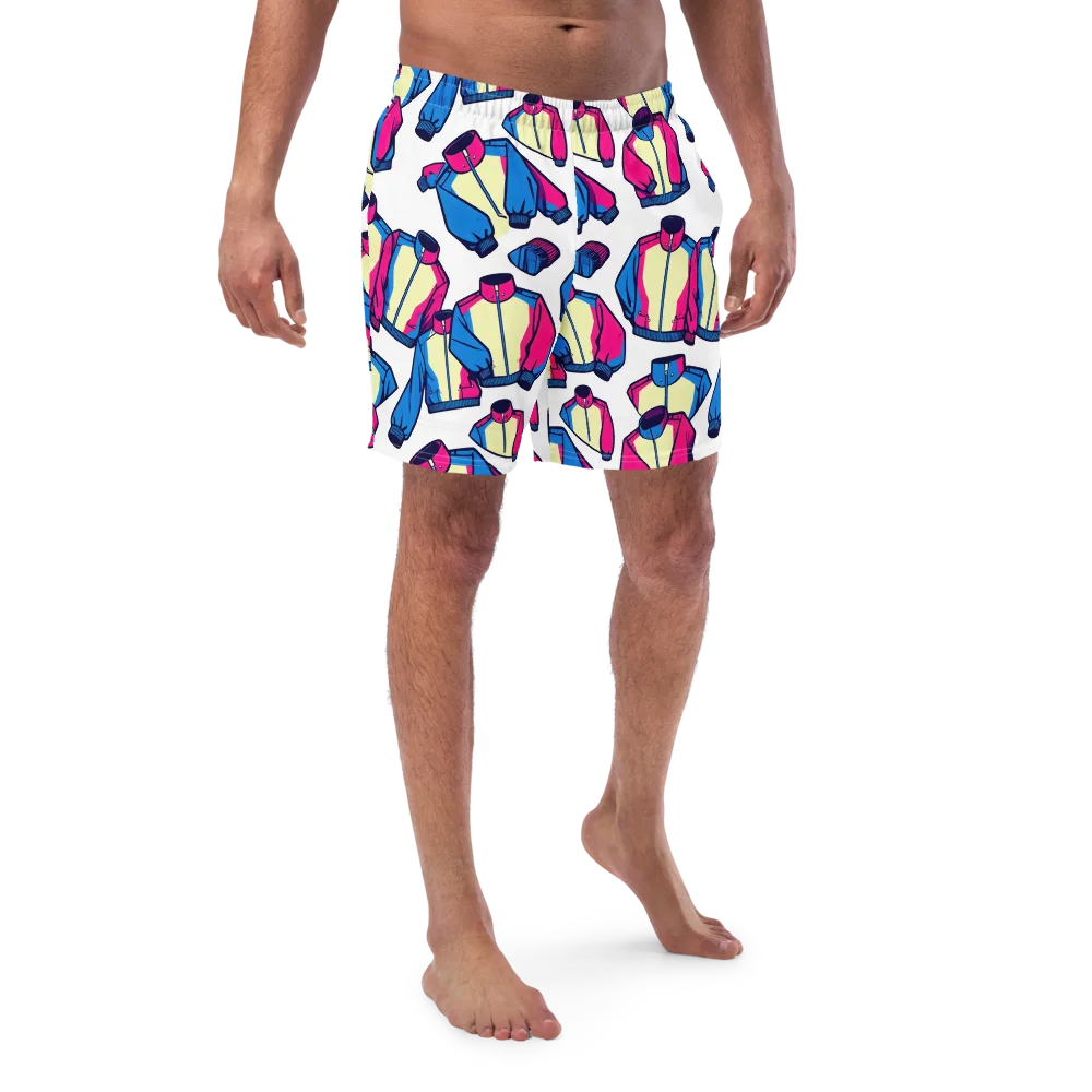 Neon Windbreak on Swim Trunks — Front