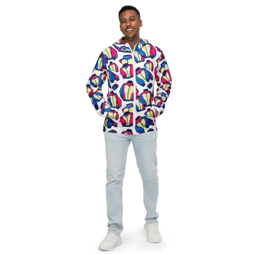 Neon Windbreak on a Men's Windbreaker