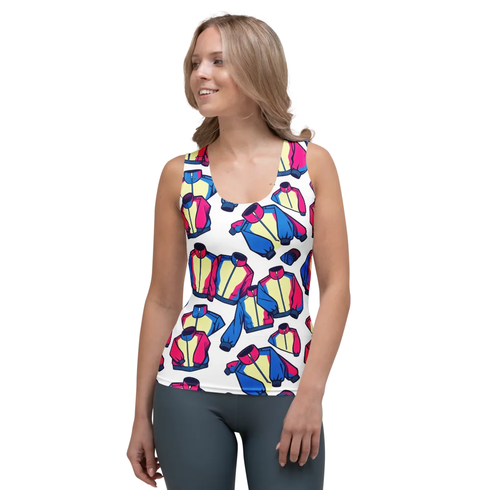 Neon Windbreak on Women's Tank Top — Front