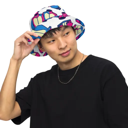 Neon Windbreak on a Reversible Bucket Hat