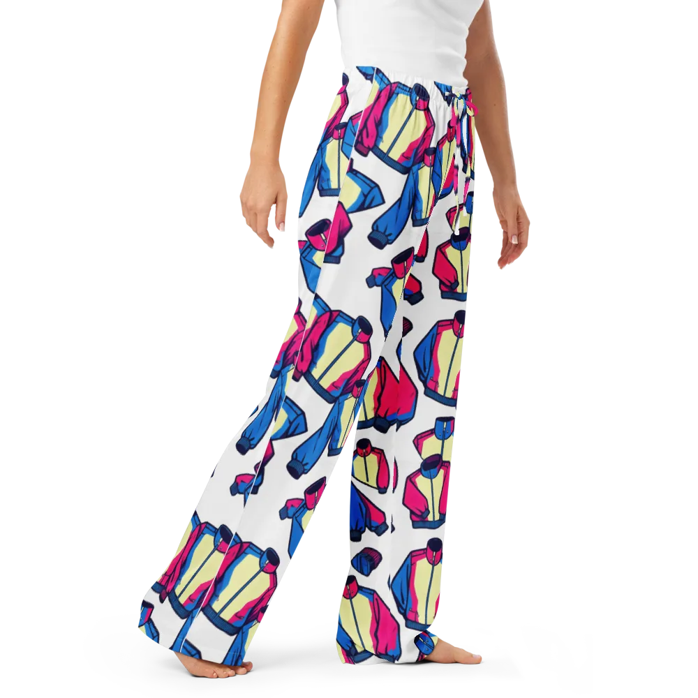 Neon Windbreak on Women's Pajama Pants — Right Front