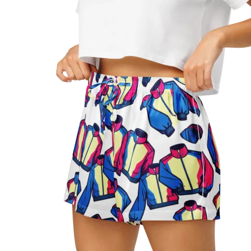 Neon Windbreak on a Women's Pajama Shorts