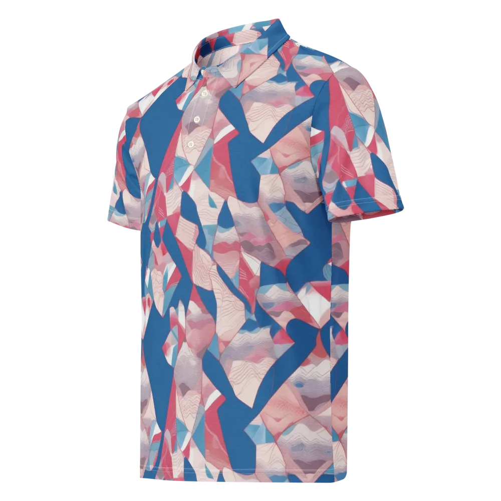 Pink Tectonics on Men's Slim Fit Polo Shirt — Left Front