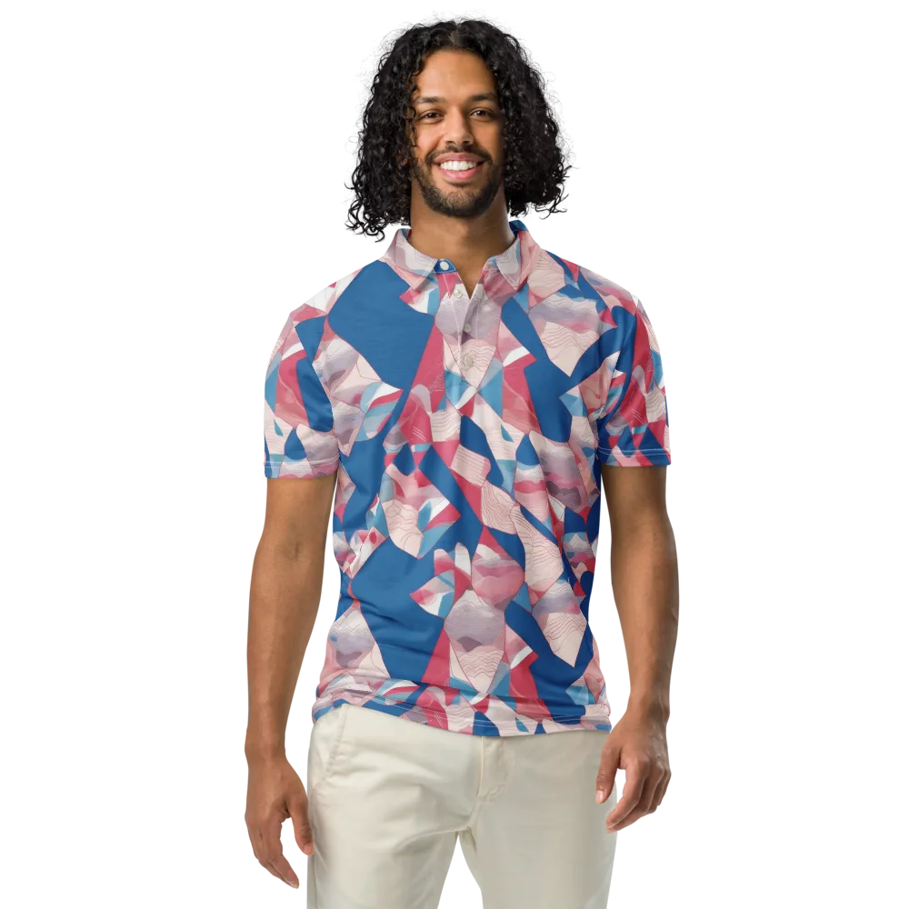 Pink Tectonics on Men's Slim Fit Polo Shirt — Front
