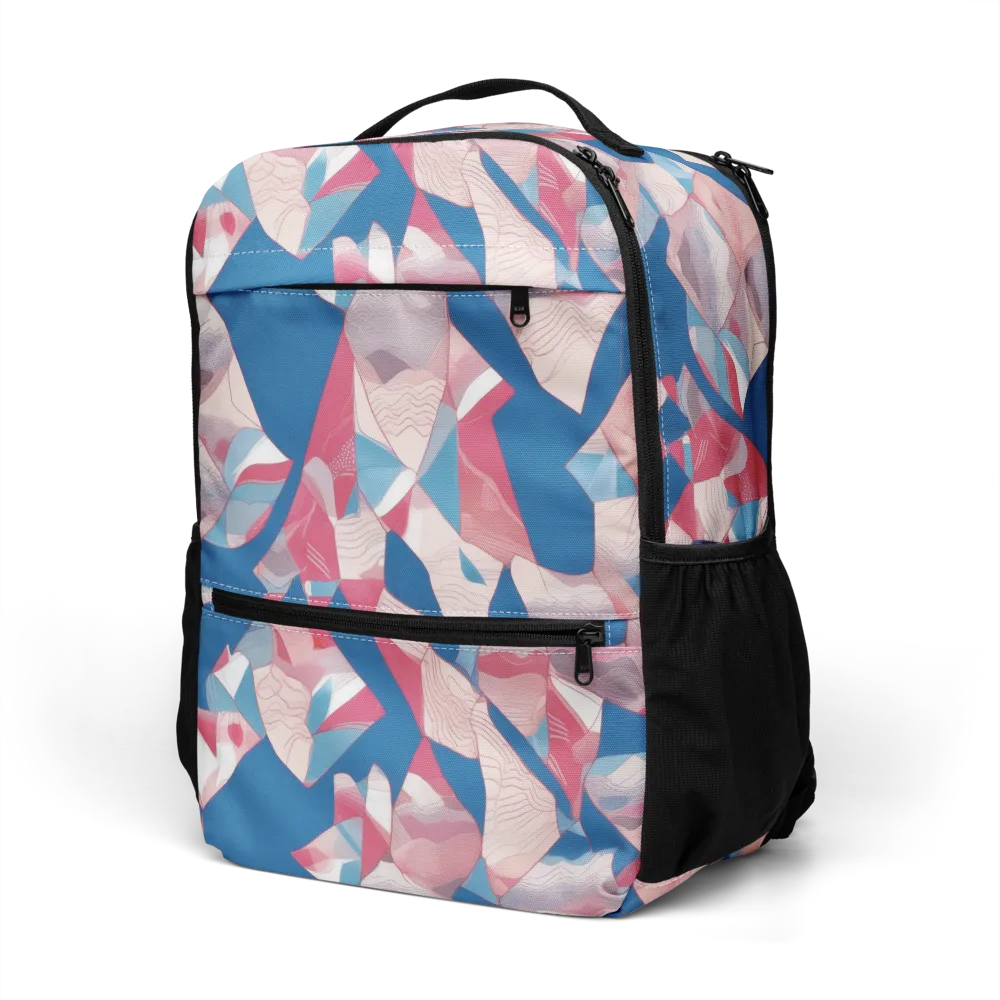 Pink Tectonics on Utility Backpack — Left Front